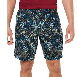 Tasso Elba 100% Linen Shorts Paisley Casual Beach Resort Men’s Size 33 NWT